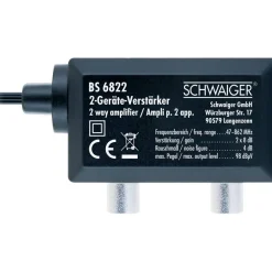 Zweigeräteverstärker 'BS6822 531' für Antennenanschlüsse 2 x 8 dB