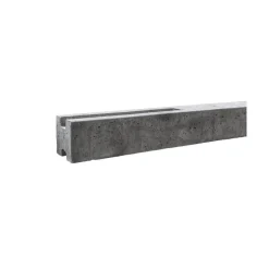 Zwischenpfosten 'Standard' einseitig 11 x 11 x 210 cm grau
