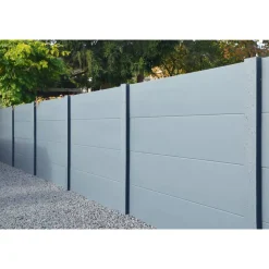 Zwischenpfosten 'Standard' einseitig 11 x 11 x 210 cm grau