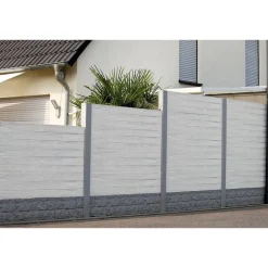 Zwischenpfosten 'Standard' doppelseitig 13 x 13 x 290 cm grau