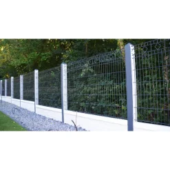 Zwischenpfosten 'Standard' doppelseitig 13 x 13 x 248 cm grau