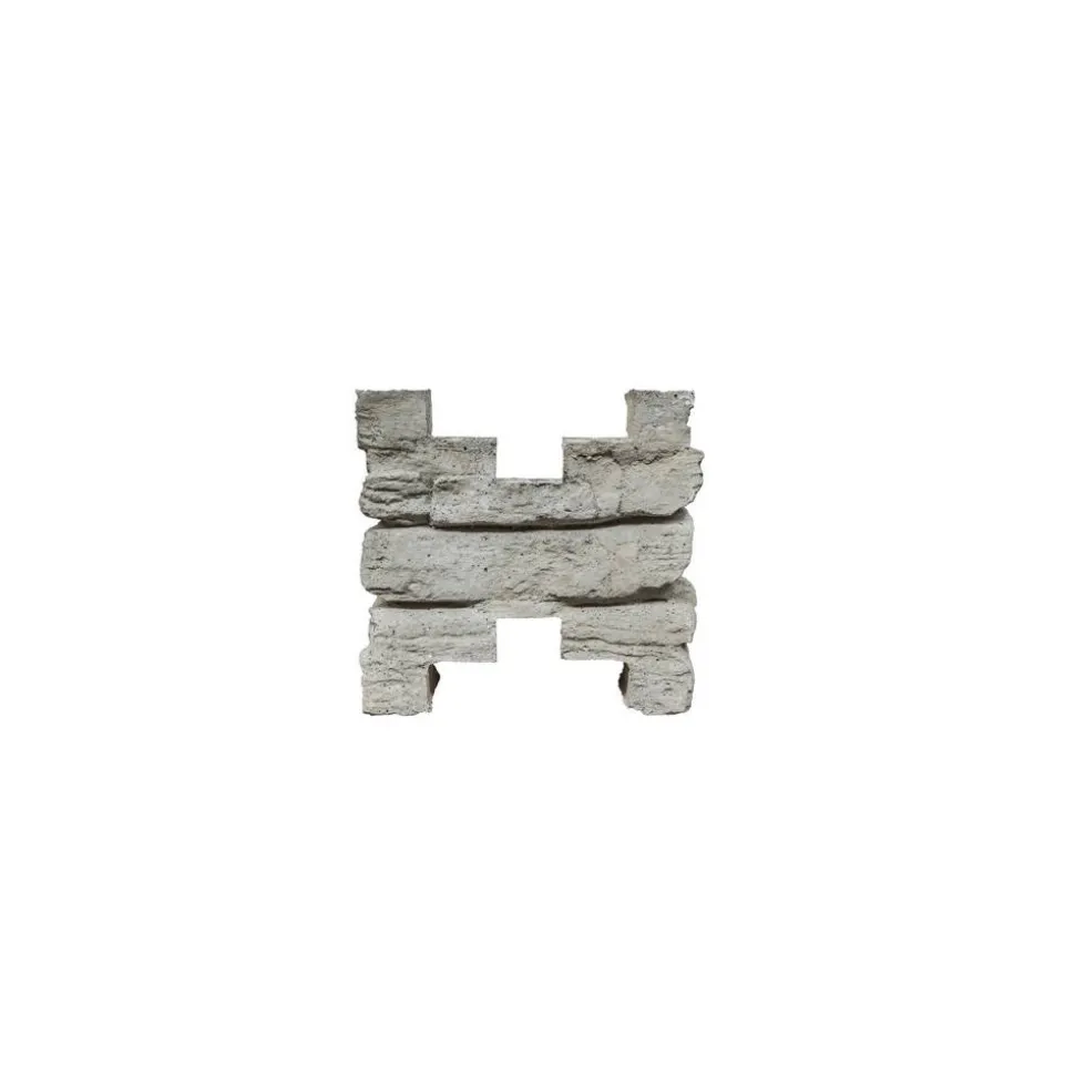 Zwischenpfostenkappe 'Mediterran Nostalgie' 20 x 20 x 10 cm grau