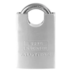 Zylinder-Vorhangschloss 'Alutitan 770 CS 50 SB' aluminiumfarben 5cm